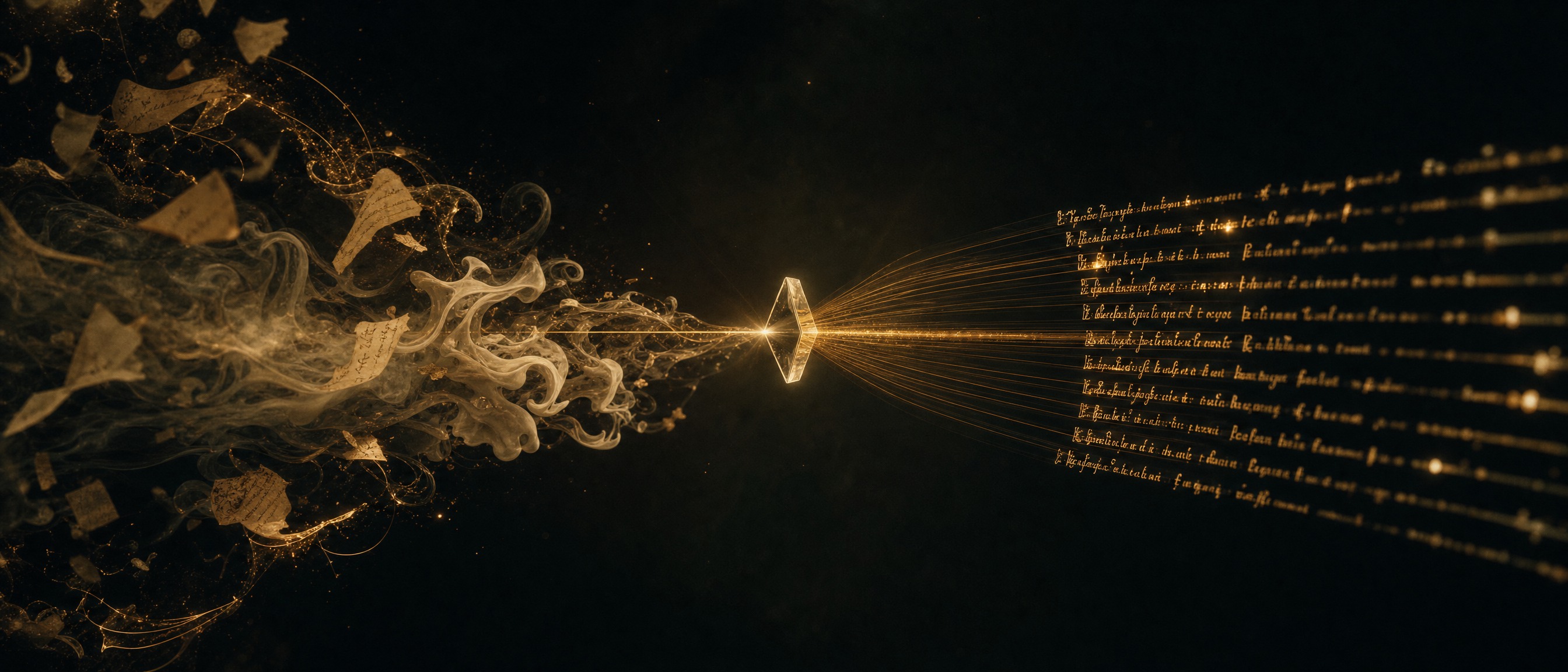 The space between experience and the word for it — where language is born